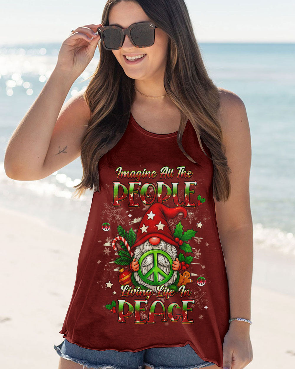 IMAGINE ALL THE PEOPLE LIVING LIFE IN PEACE CHRISTMAS ALL OVER PRINT - YHHG1211251