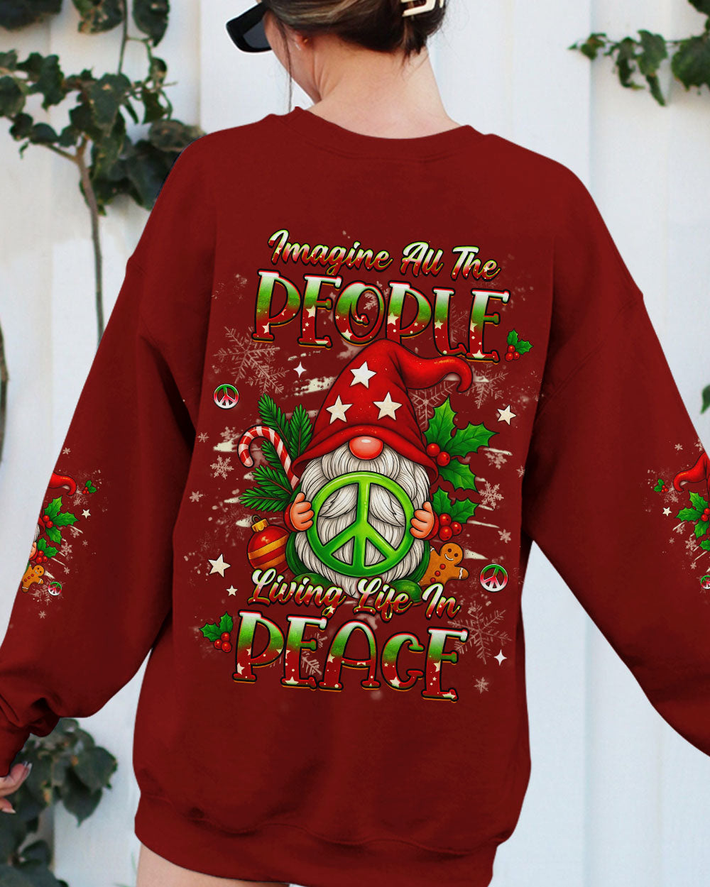 IMAGINE ALL THE PEOPLE LIVING LIFE IN PEACE CHRISTMAS ALL OVER PRINT - YHHG1211251