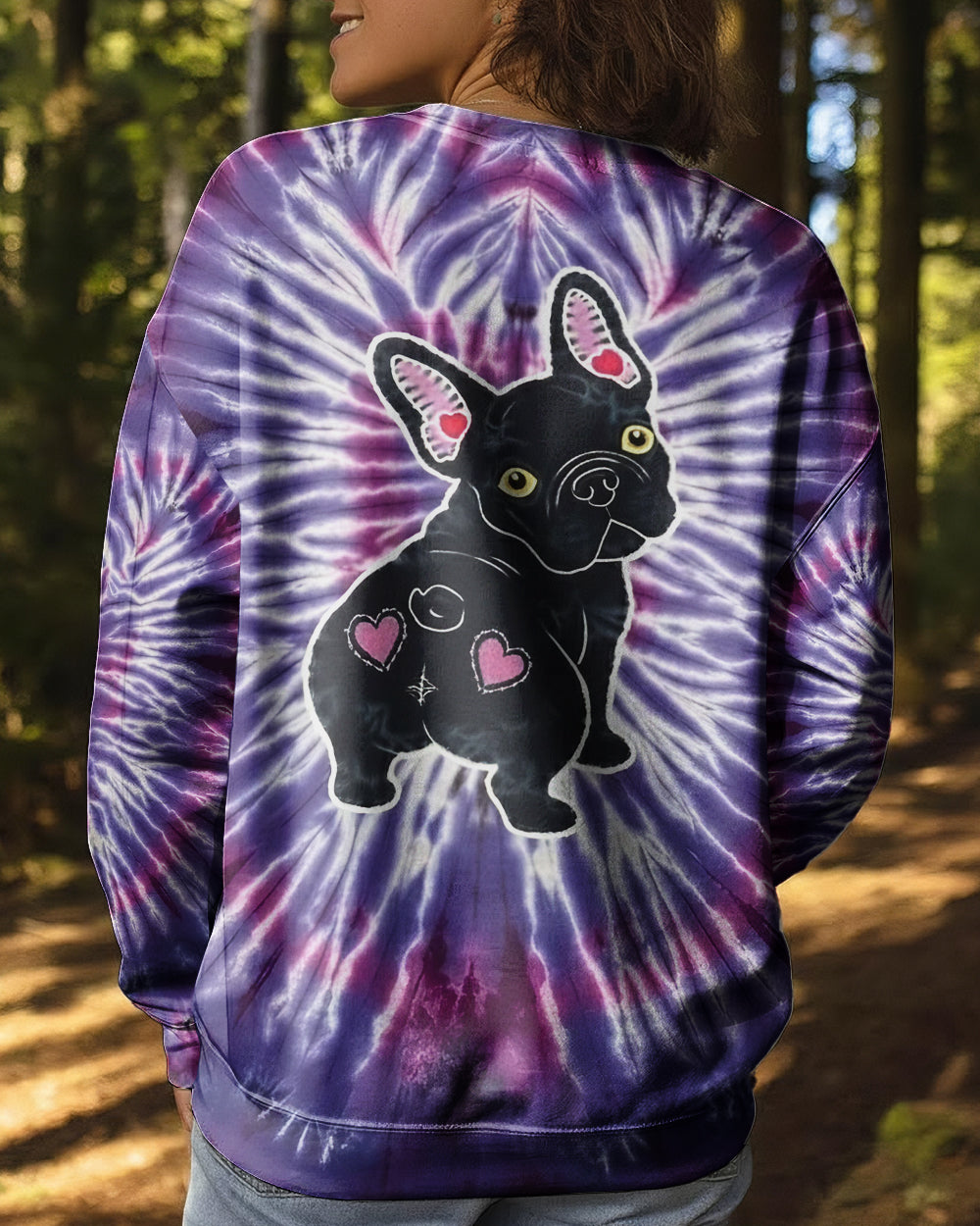 FRENCH BULLDOG PURPLE SWIRL ALL OVER PRINT - YHHG1301261