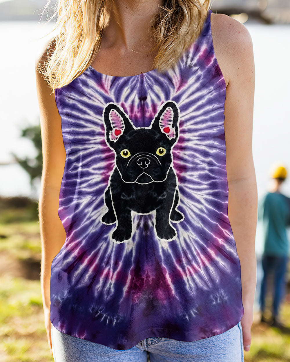 FRENCH BULLDOG PURPLE SWIRL ALL OVER PRINT - YHHG1301261