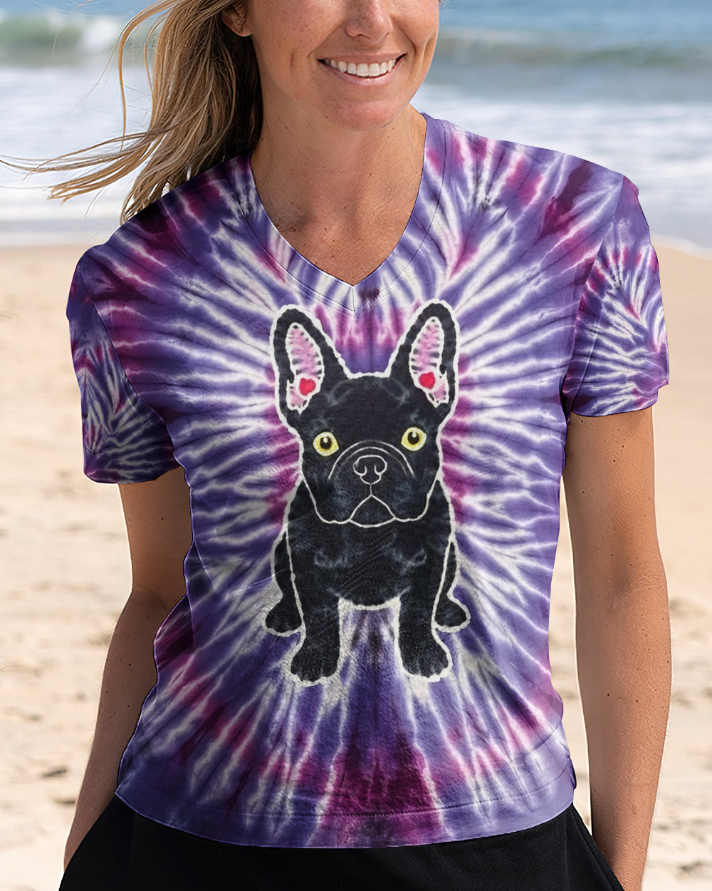 FRENCH BULLDOG PURPLE SWIRL ALL OVER PRINT - YHHG1301261
