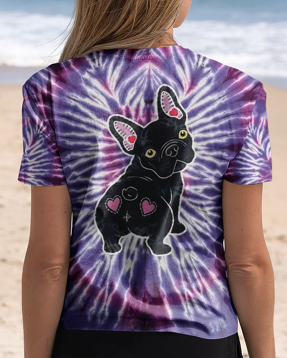 FRENCH BULLDOG PURPLE SWIRL ALL OVER PRINT - YHHG1301261