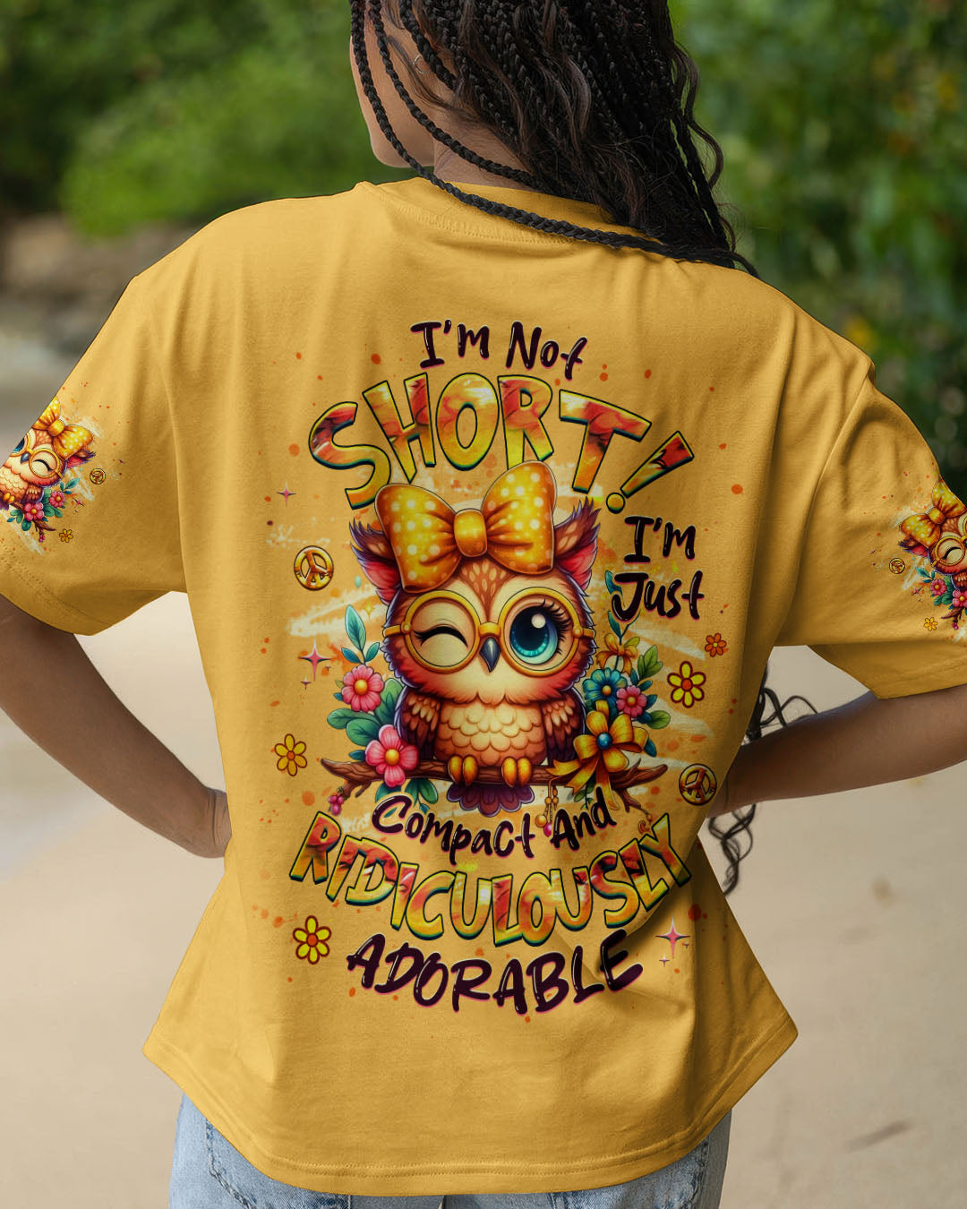 I'M NOT SHORT OWL HIPPIE ALL OVER PRINT - YHHG1310251