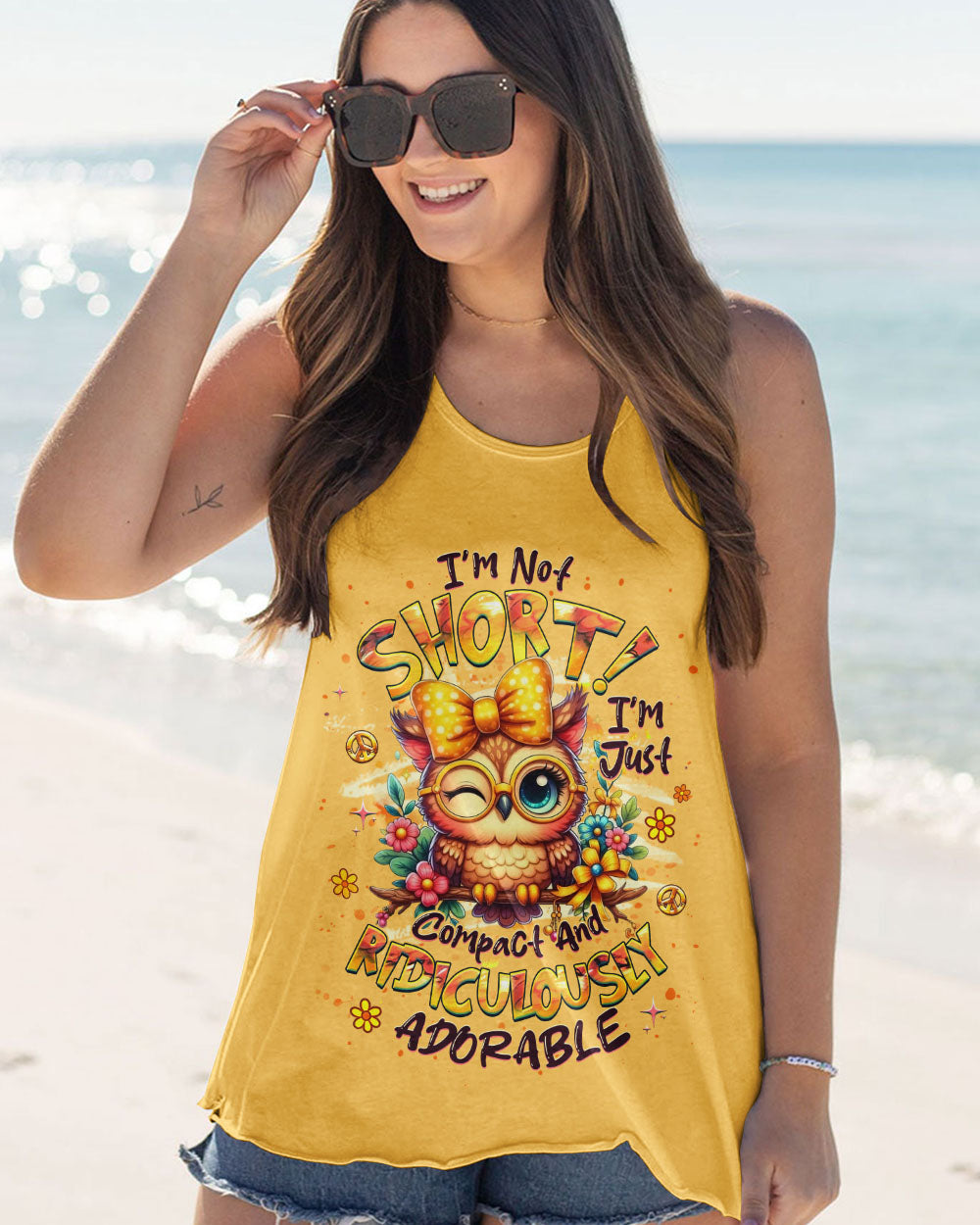 I'M NOT SHORT OWL HIPPIE ALL OVER PRINT - YHHG1310251