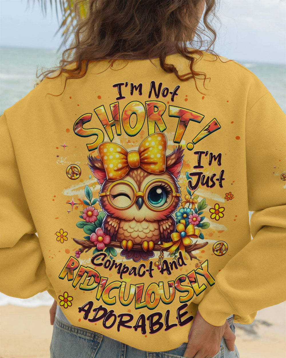 I'M NOT SHORT OWL HIPPIE ALL OVER PRINT - YHHG1310251