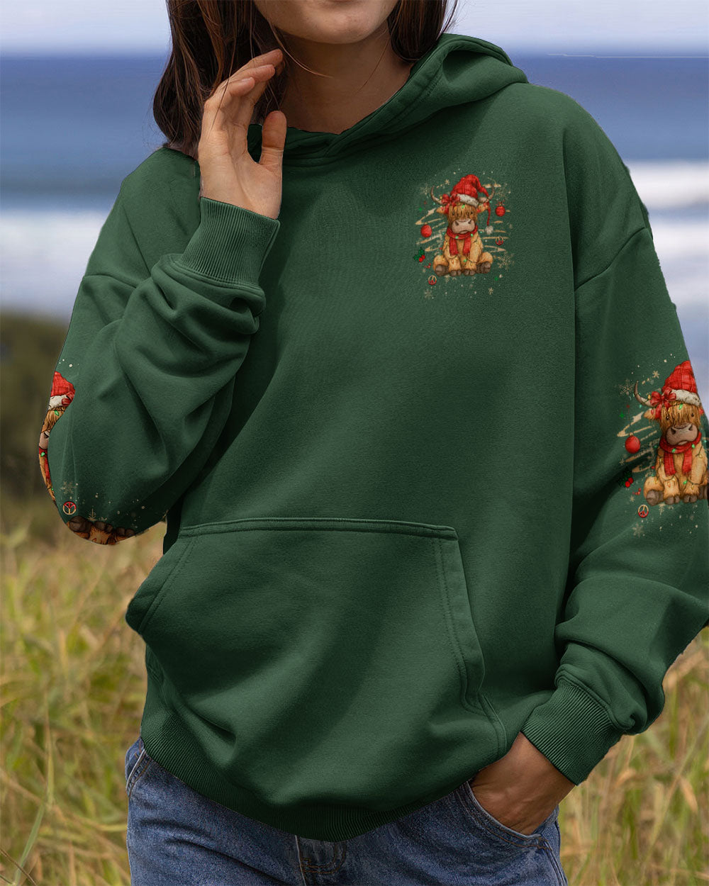I'M FINE EVERYTHING IS FINE CHRISTMAS COW ALL OVER PRINT - YHHG1311251
