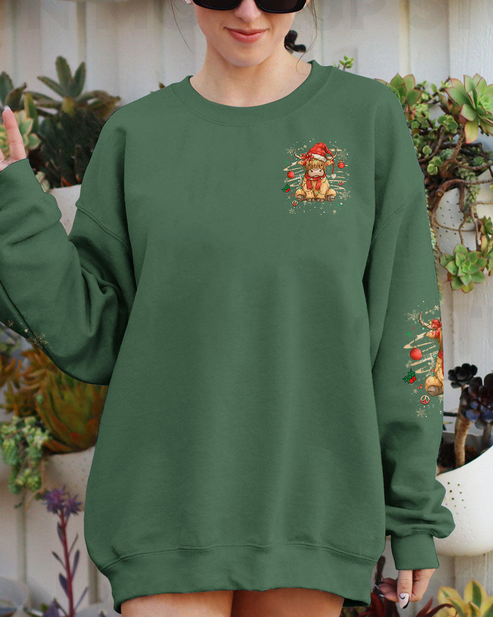 I'M FINE EVERYTHING IS FINE CHRISTMAS COW ALL OVER PRINT - YHHG1311251