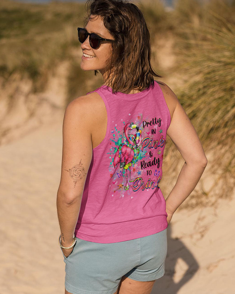 PRETTY IN PINK FLAMINGO ALL OVER PRINT - YHHG1406244