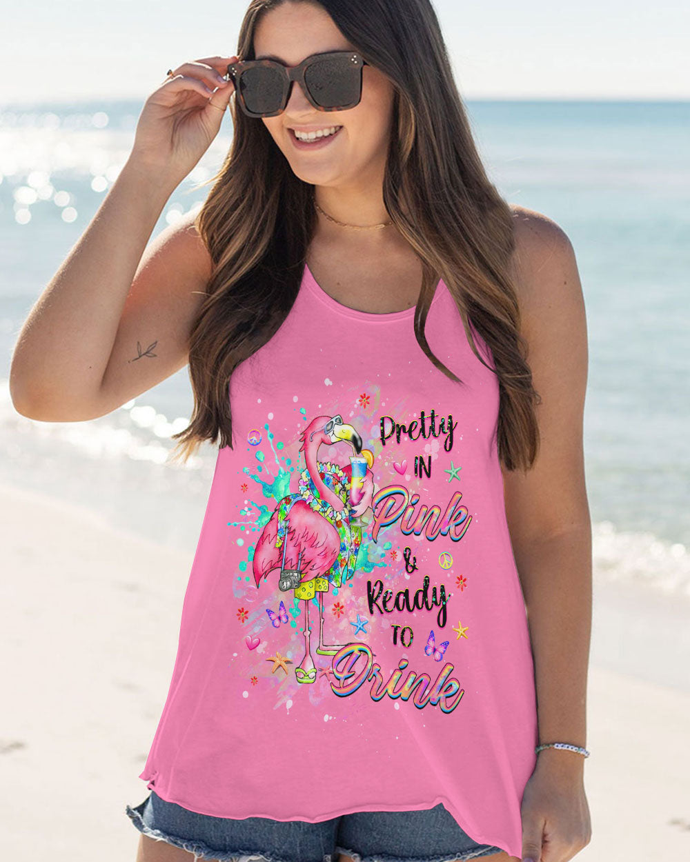 PRETTY IN PINK FLAMINGO ALL OVER PRINT - YHHG1406244