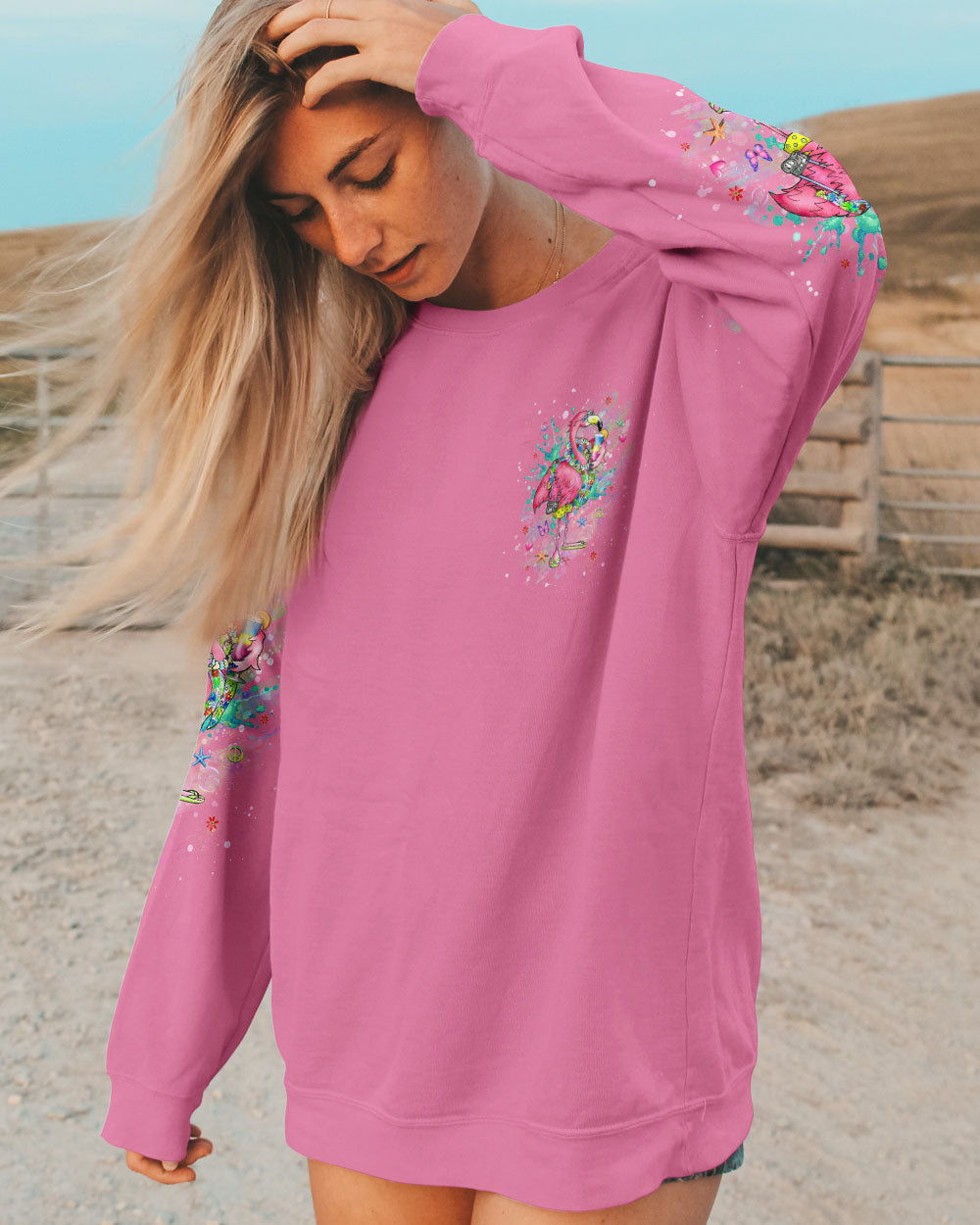 PRETTY IN PINK FLAMINGO ALL OVER PRINT - YHHG1406244