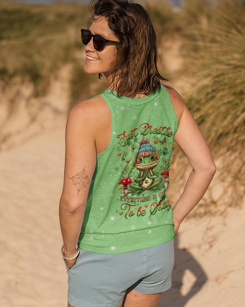 JUST BREATHE CHRISTMAS FROG ALL OVER PRINT - YHHG1410242