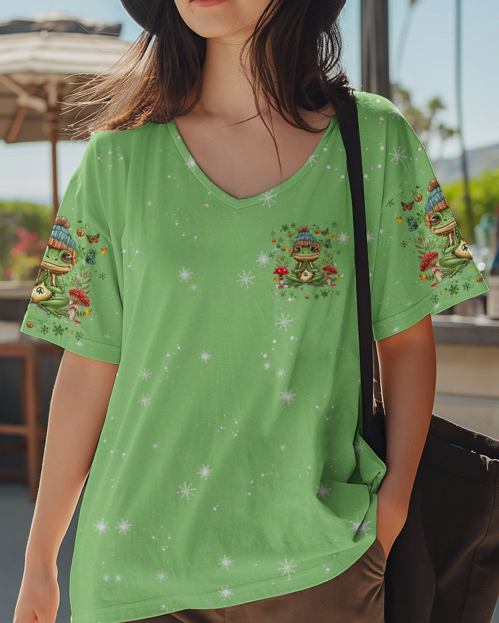 JUST BREATHE CHRISTMAS FROG ALL OVER PRINT - YHHG1410242