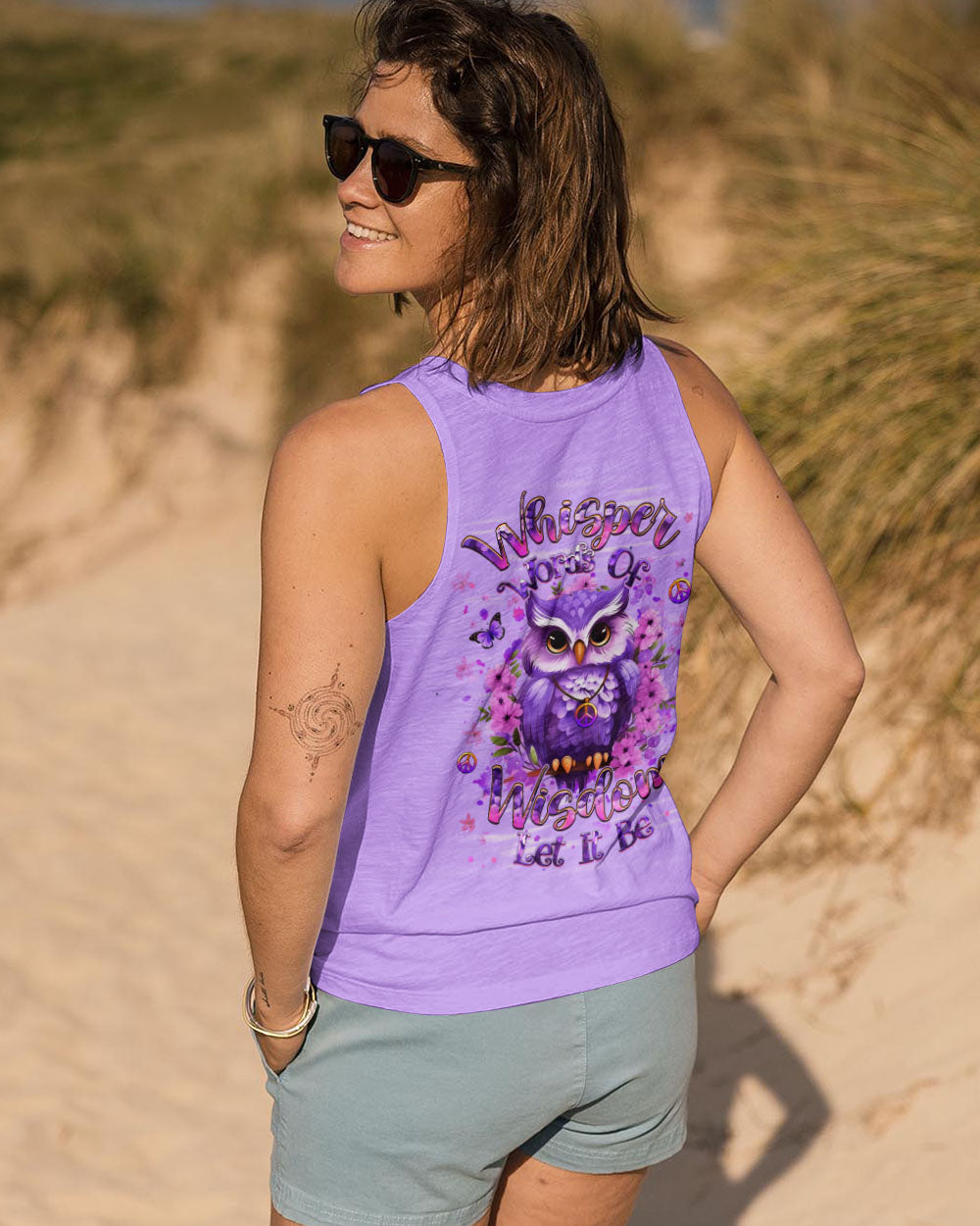 WHISPER WORDS OF WISDOM LET IT BE OWL ALL OVER PRINT - YHHG1410251