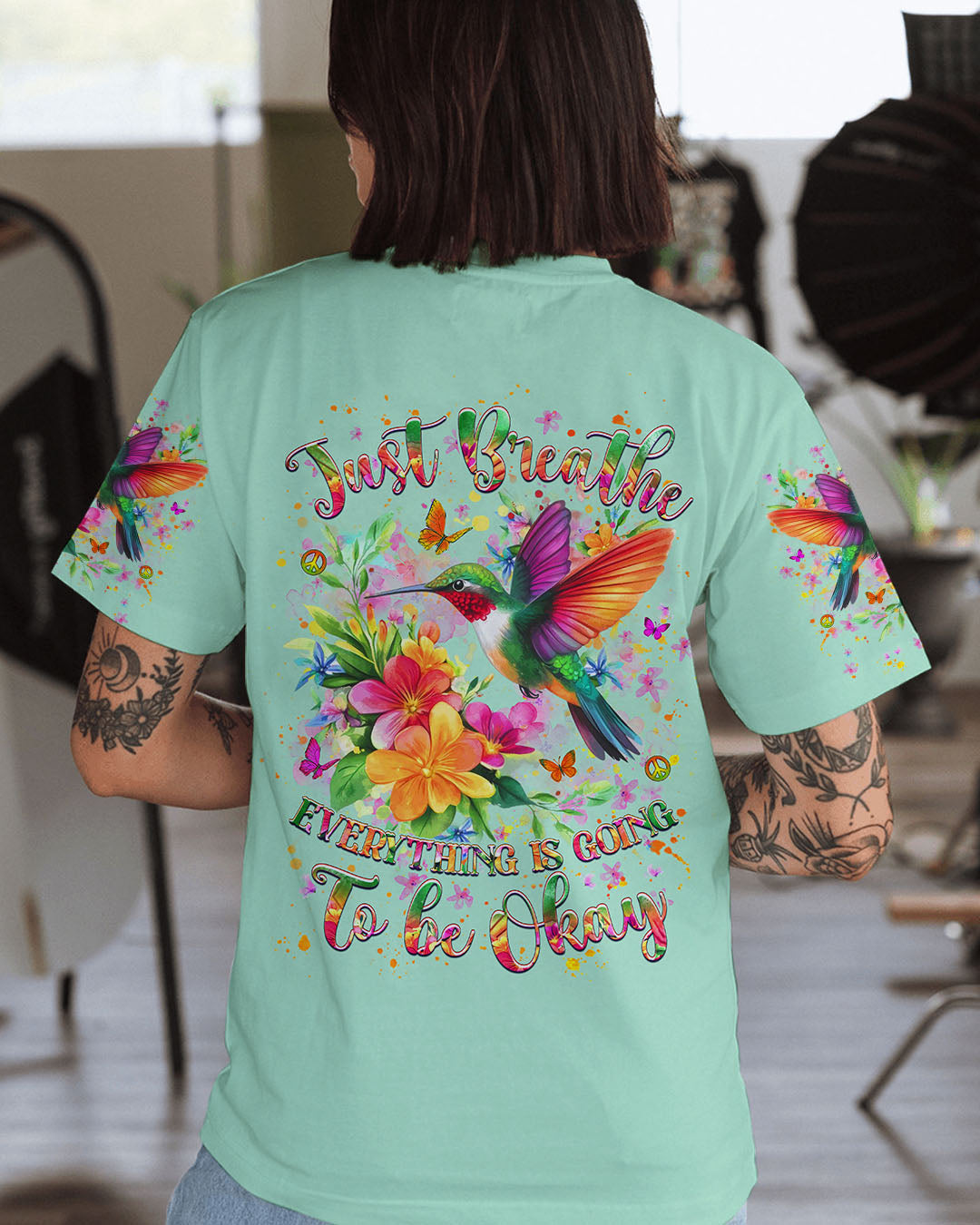 JUST BREATHE BUTTERFLY ALL OVER PRINT - YHHG1507251