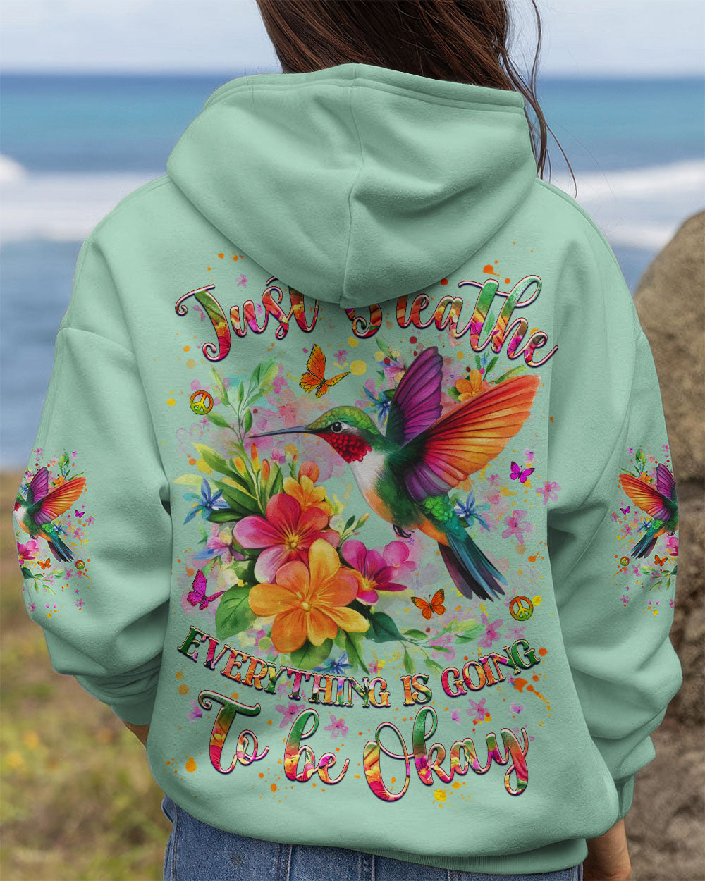 JUST BREATHE BUTTERFLY ALL OVER PRINT - YHHG1507251