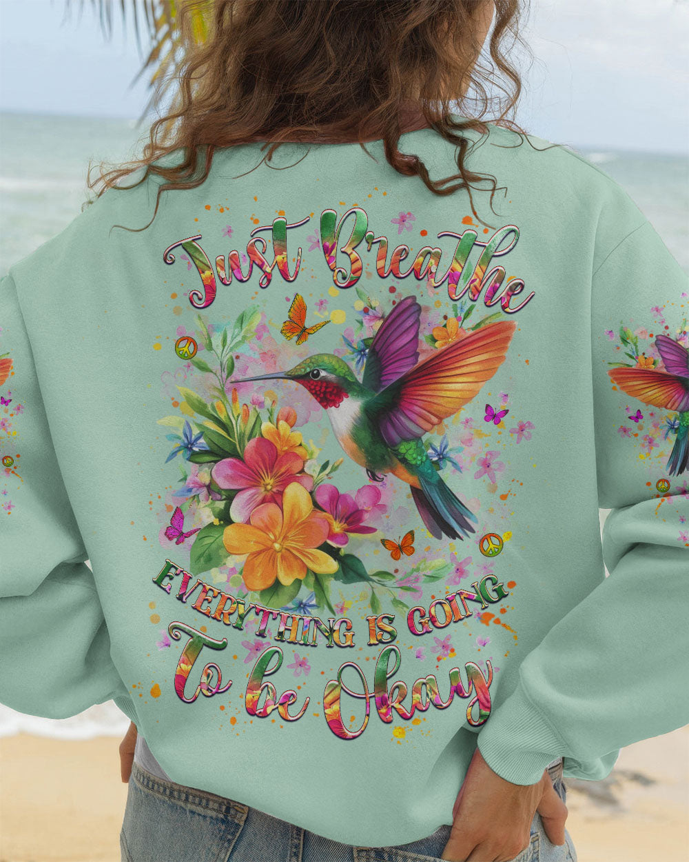 JUST BREATHE BUTTERFLY ALL OVER PRINT - YHHG1507251