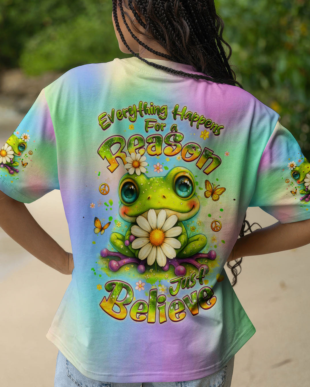 JUST BELIEVE FROG ALL OVER PRINT - YHHG1510252