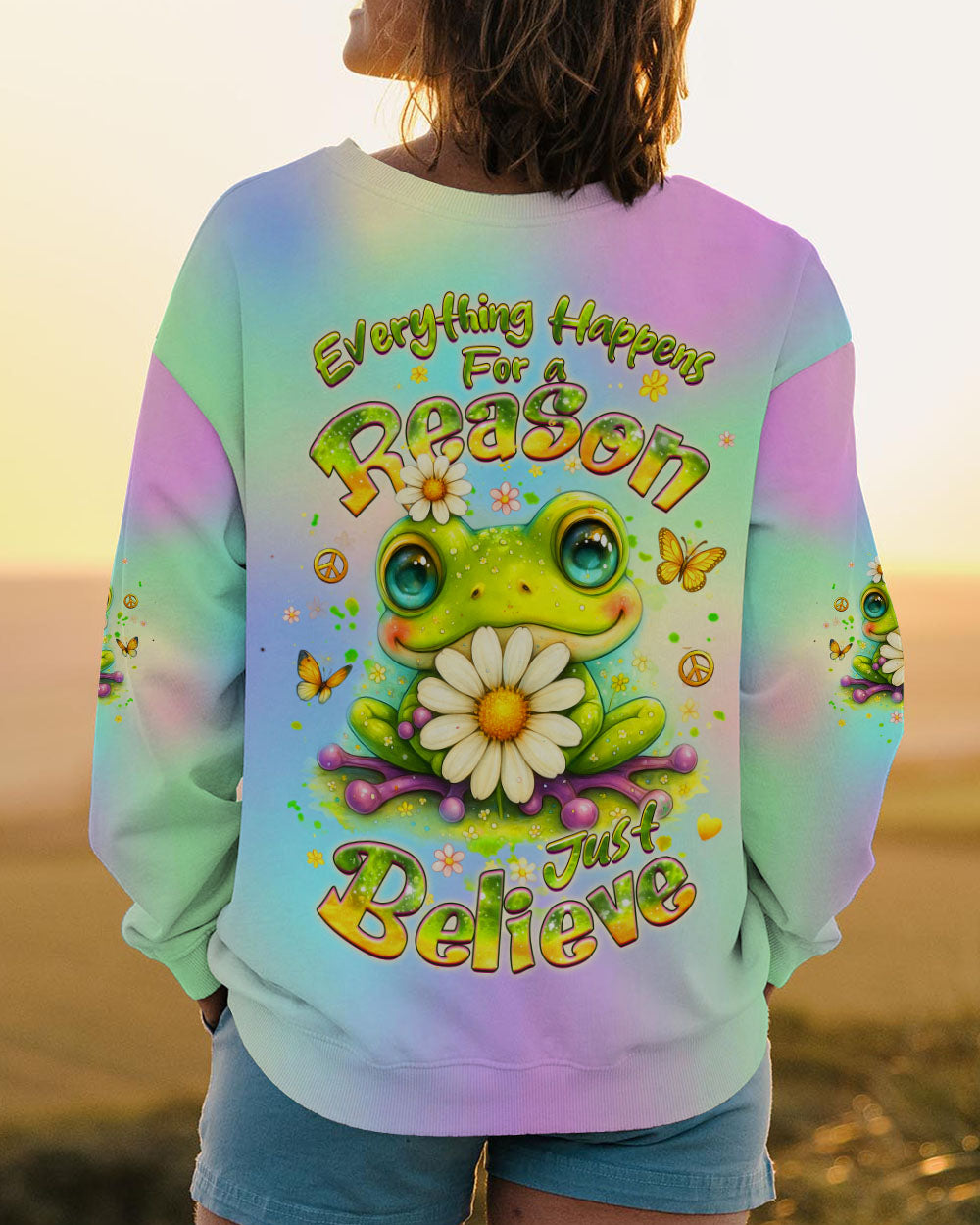 JUST BELIEVE FROG ALL OVER PRINT - YHHG1510252