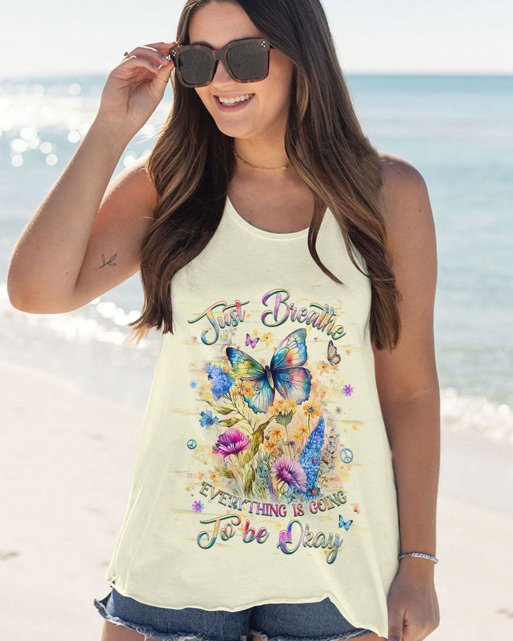JUST BREATHE BUTTERFLY ALL OVER PRINT - YHHG1601252