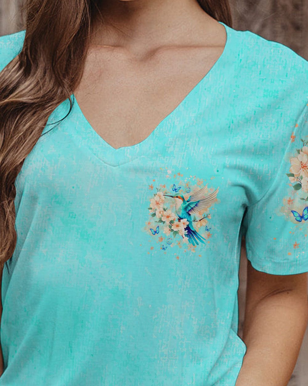 JUST BREATHE HUMMINGBIRD ALL OVER PRINT - YHHG1605244