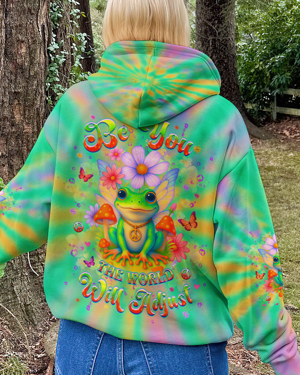 BE YOU THE WORLD WILL ADJUST FROG ALL OVER PRINT - YHHG1704253
