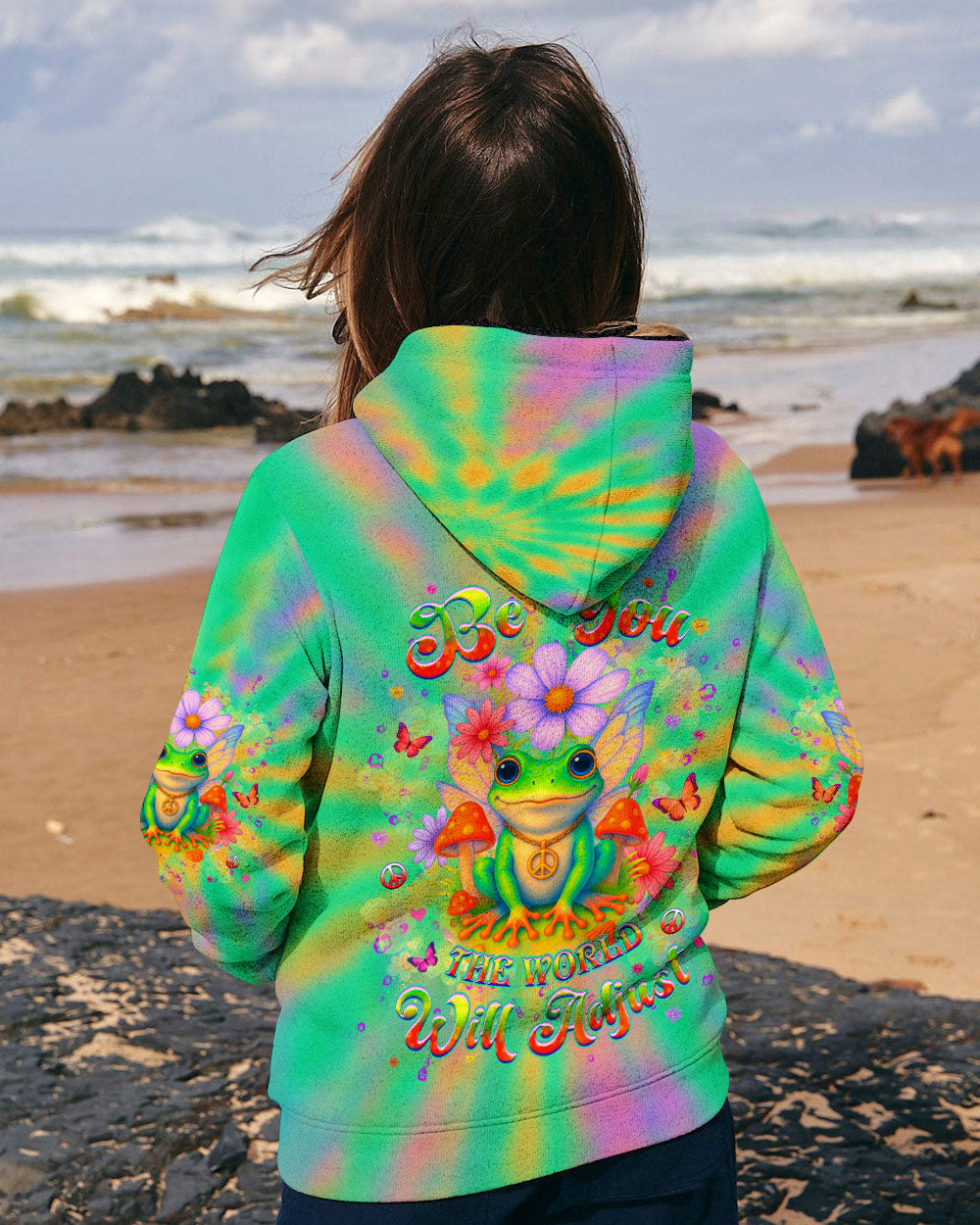 BE YOU THE WORLD WILL ADJUST FROG ALL OVER PRINT - YHHG1704253