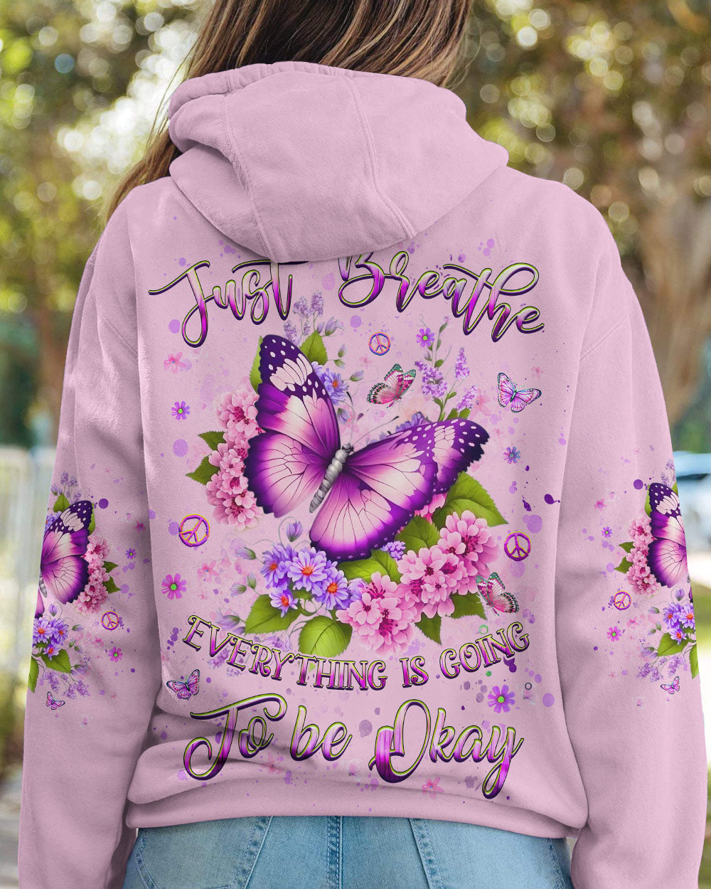 JUST BREATHE BUTTERFLY ALL OVER PRINT - YHHG1710243