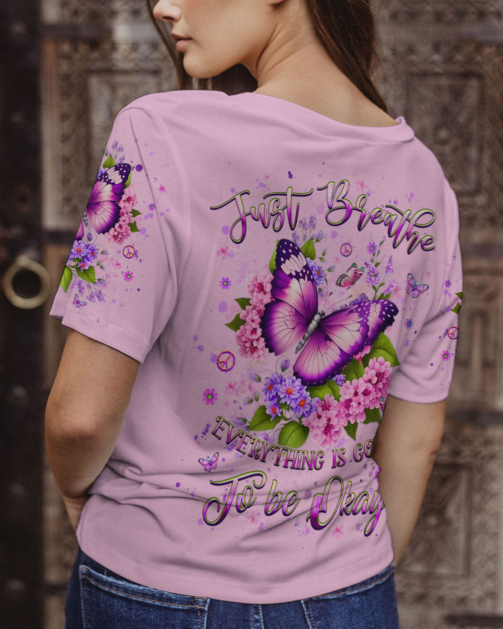 JUST BREATHE BUTTERFLY ALL OVER PRINT - YHHG1710243