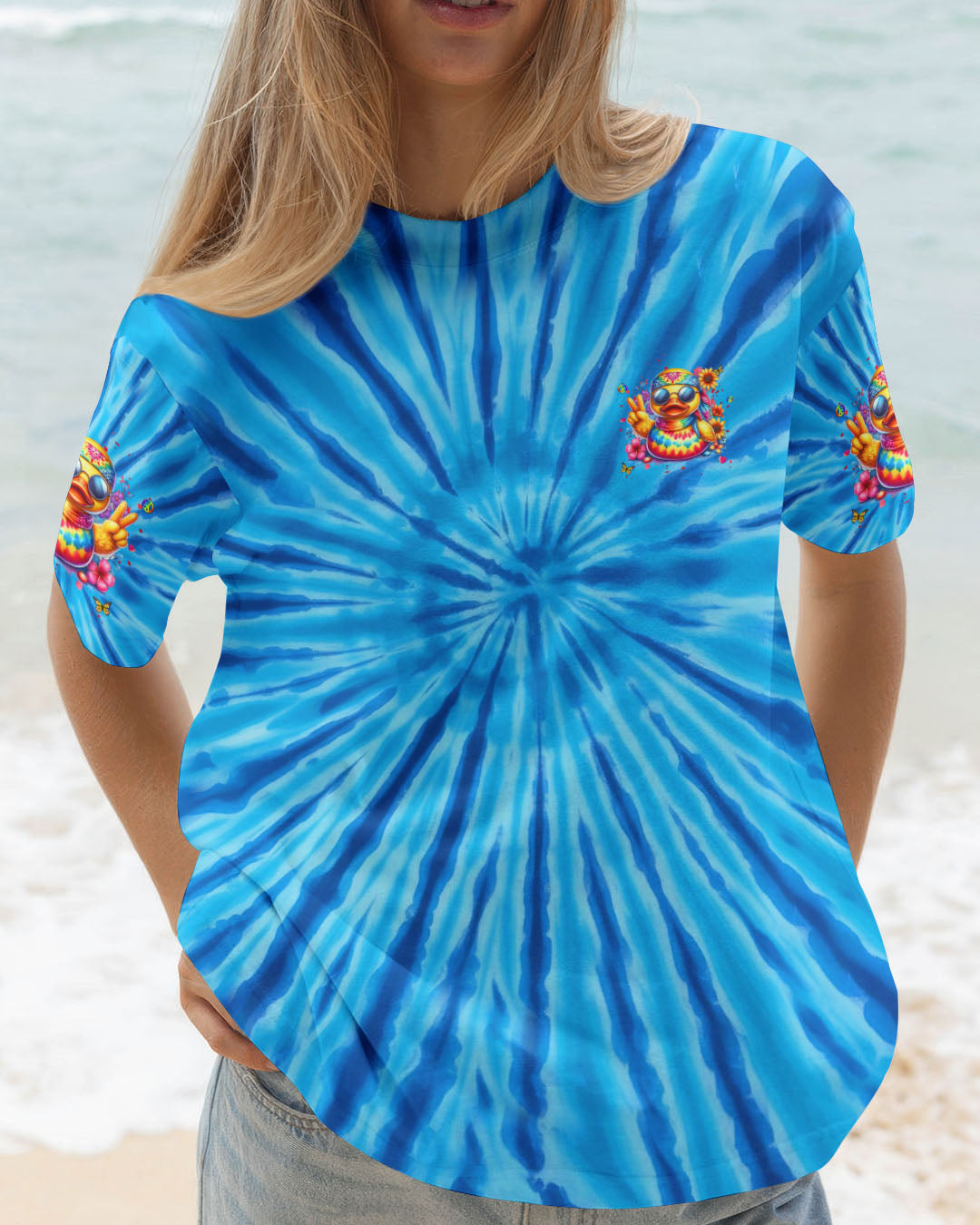 BE YOU THE WORLD WILL ADJUST DUCK TIE DYE ALL OVER PRINT - YHHG1711251