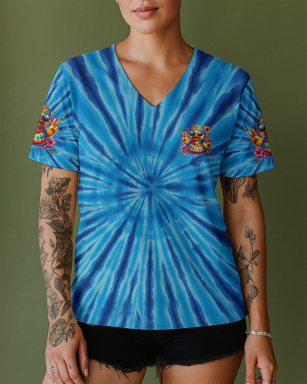 BE YOU THE WORLD WILL ADJUST DUCK TIE DYE ALL OVER PRINT - YHHG1711251