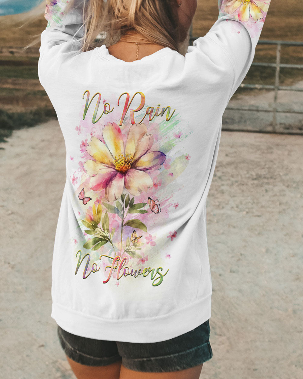 NO RAIN NO FLOWERS ALL OVER PRINT - YHHG1807231