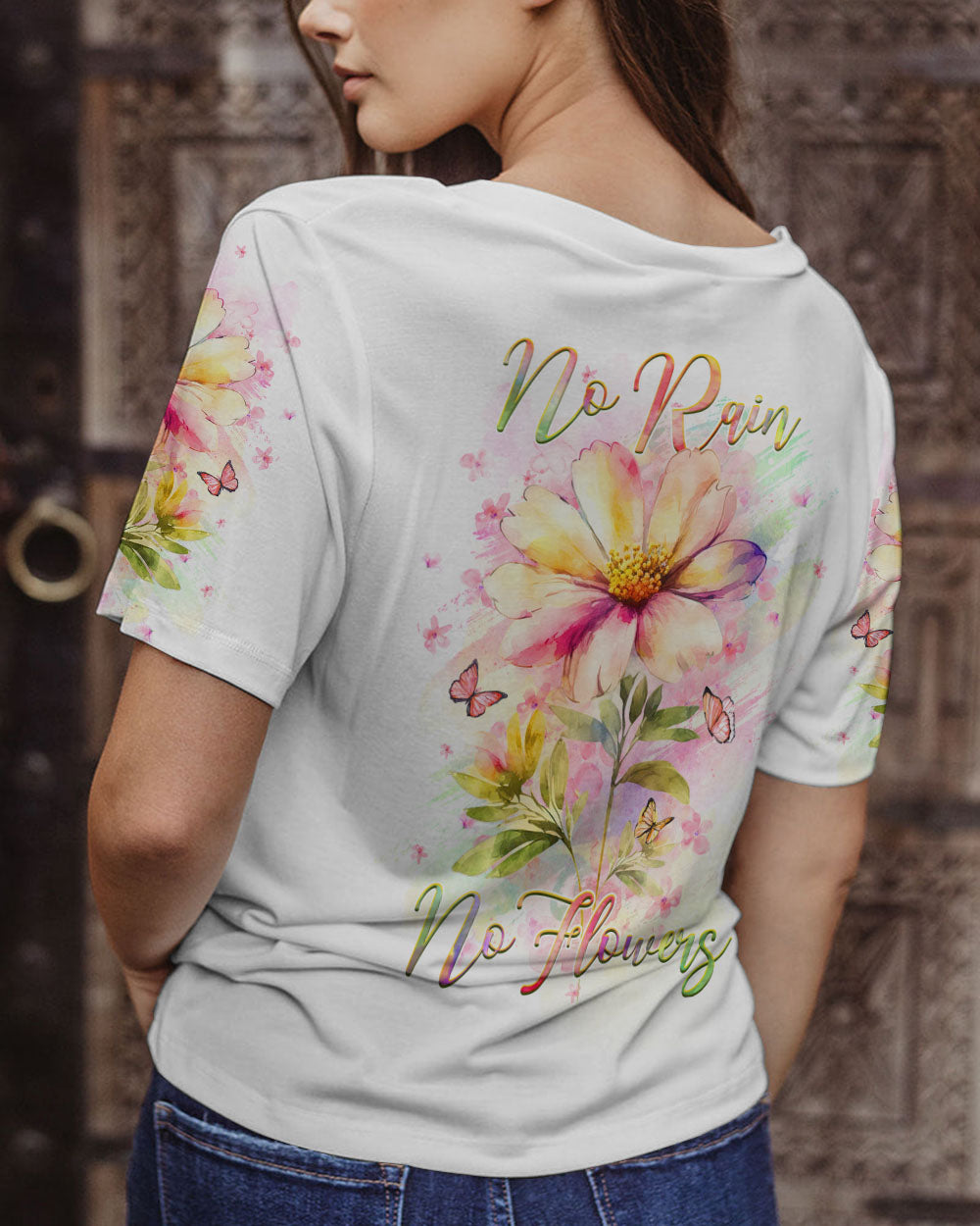 NO RAIN NO FLOWERS ALL OVER PRINT - YHHG1807231