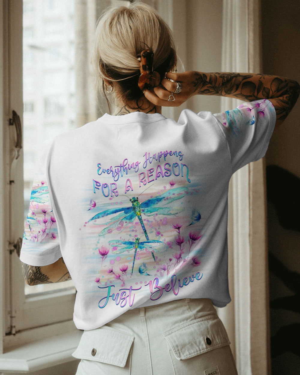 JUST BELIEVE DRAGONFLY ALL OVER PRINT - YHHG1808234