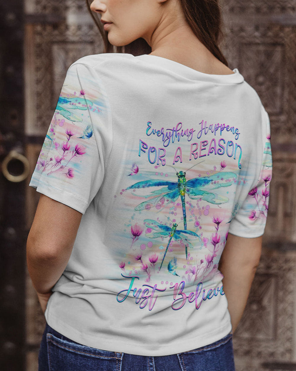 JUST BELIEVE DRAGONFLY ALL OVER PRINT - YHHG1808234