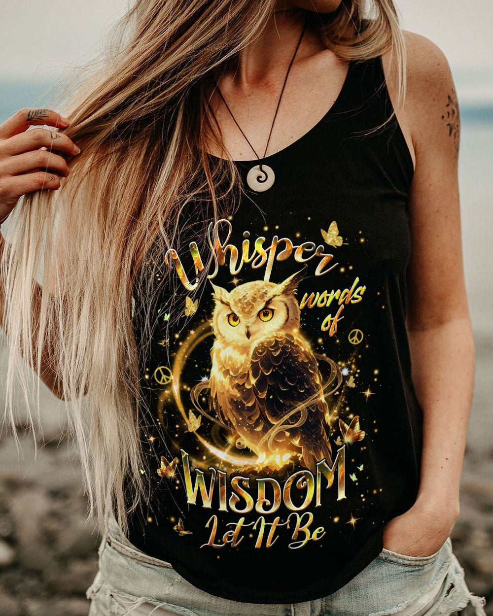 WHISPER WORDS OF WISDOM LET IT BE OWL ALL OVER PRINT - YHHG1811251
