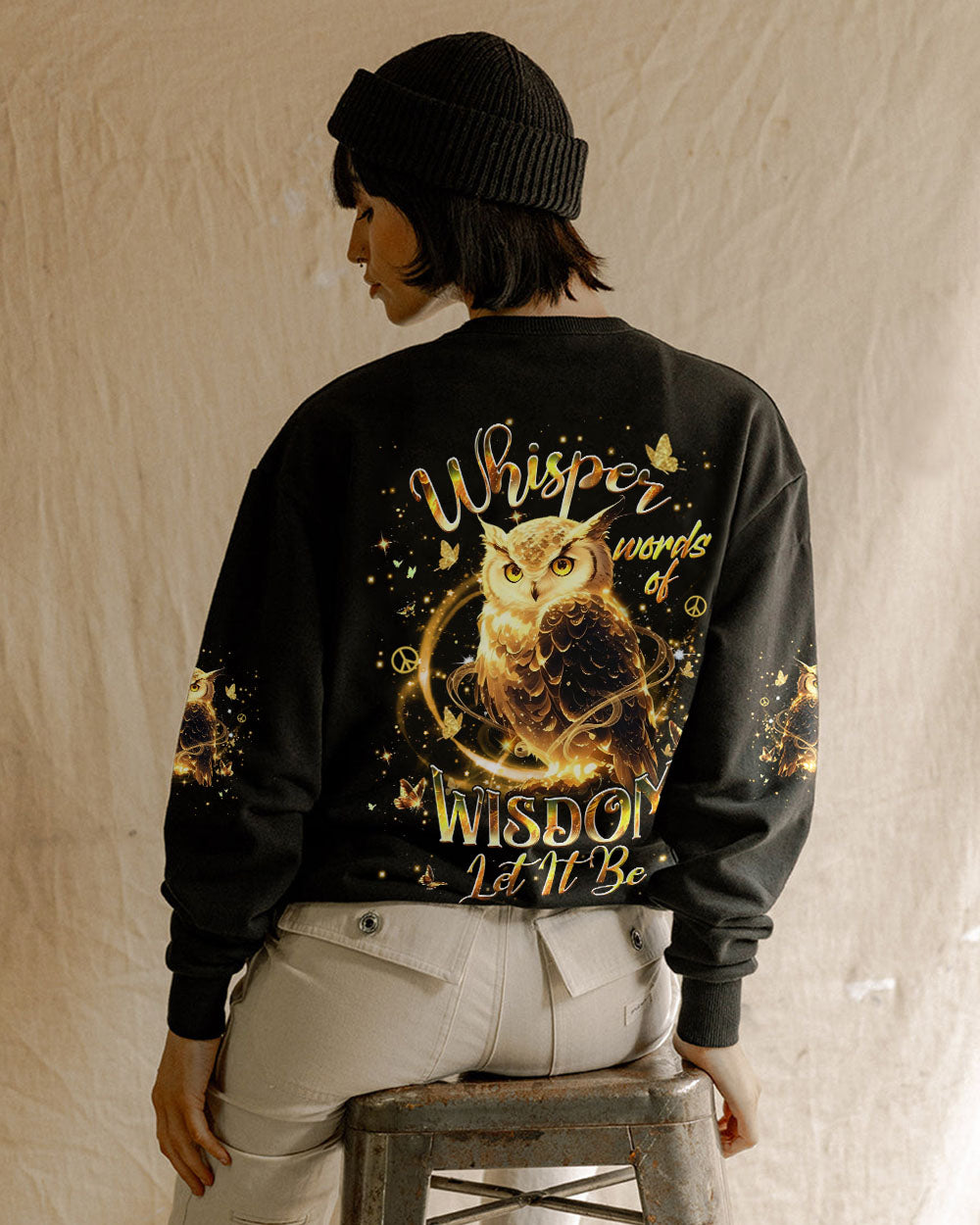 WHISPER WORDS OF WISDOM LET IT BE OWL ALL OVER PRINT - YHHG1811251