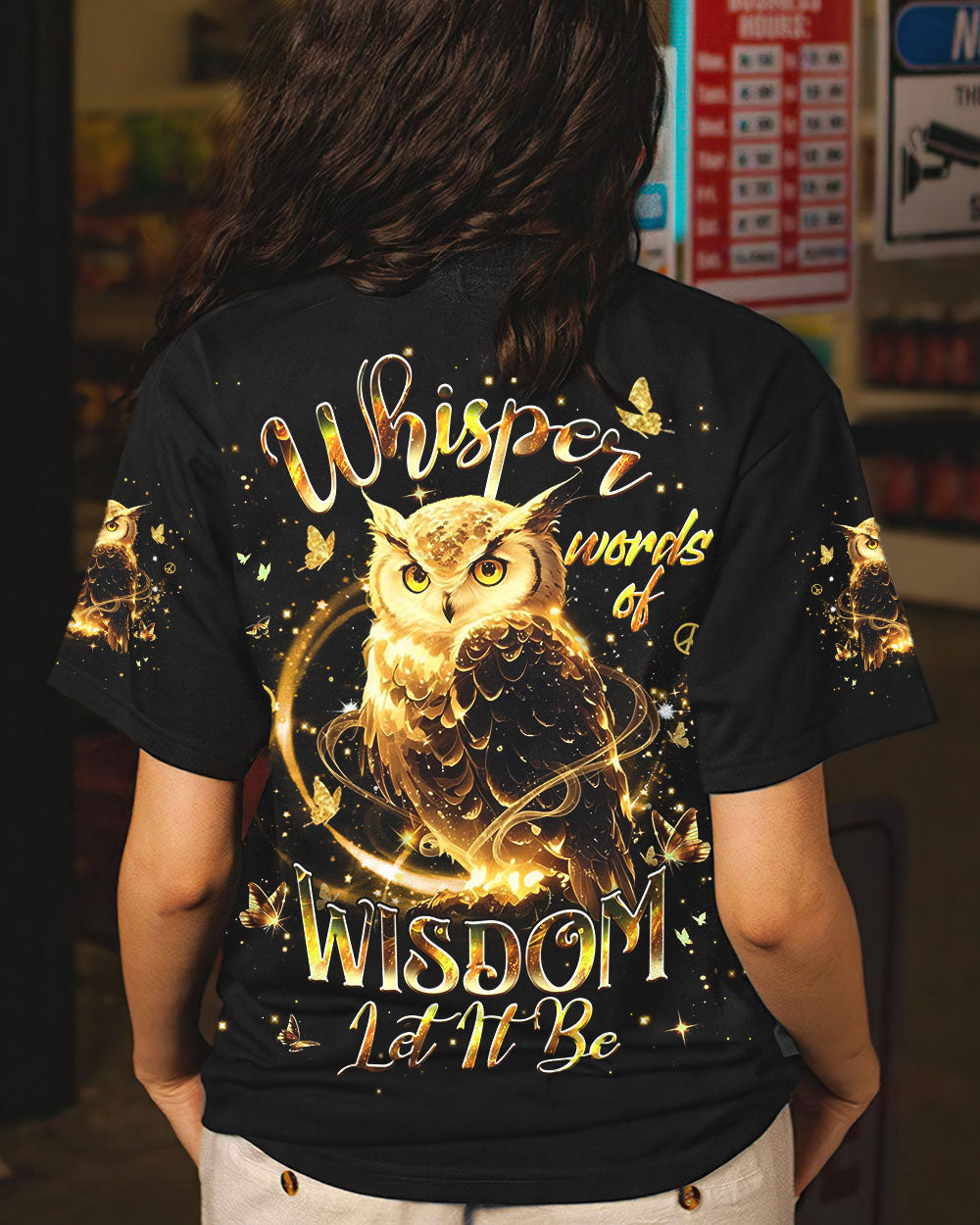 WHISPER WORDS OF WISDOM LET IT BE OWL ALL OVER PRINT - YHHG1811251