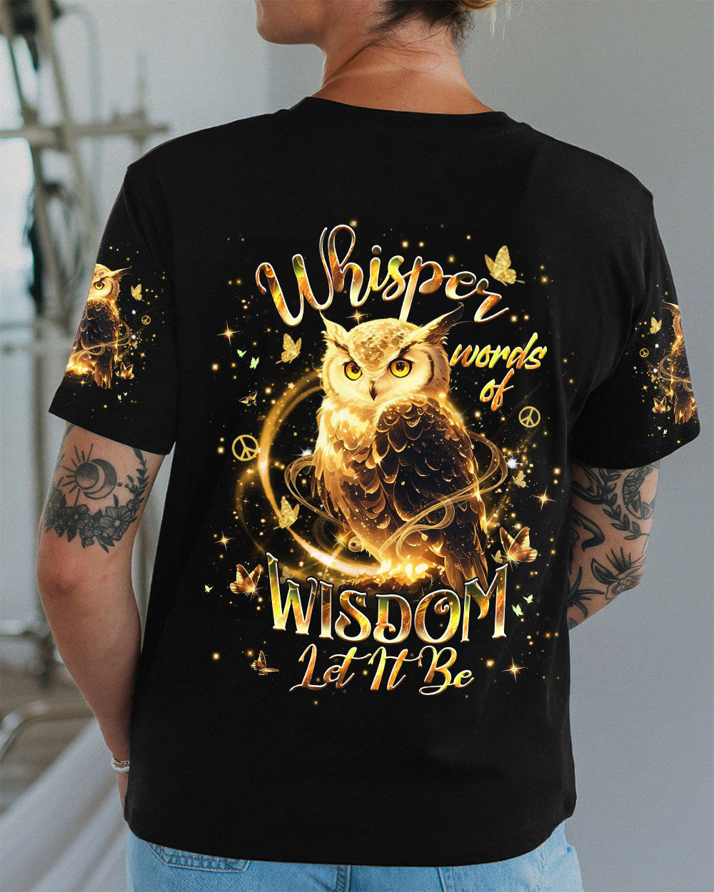 WHISPER WORDS OF WISDOM LET IT BE OWL ALL OVER PRINT - YHHG1811251
