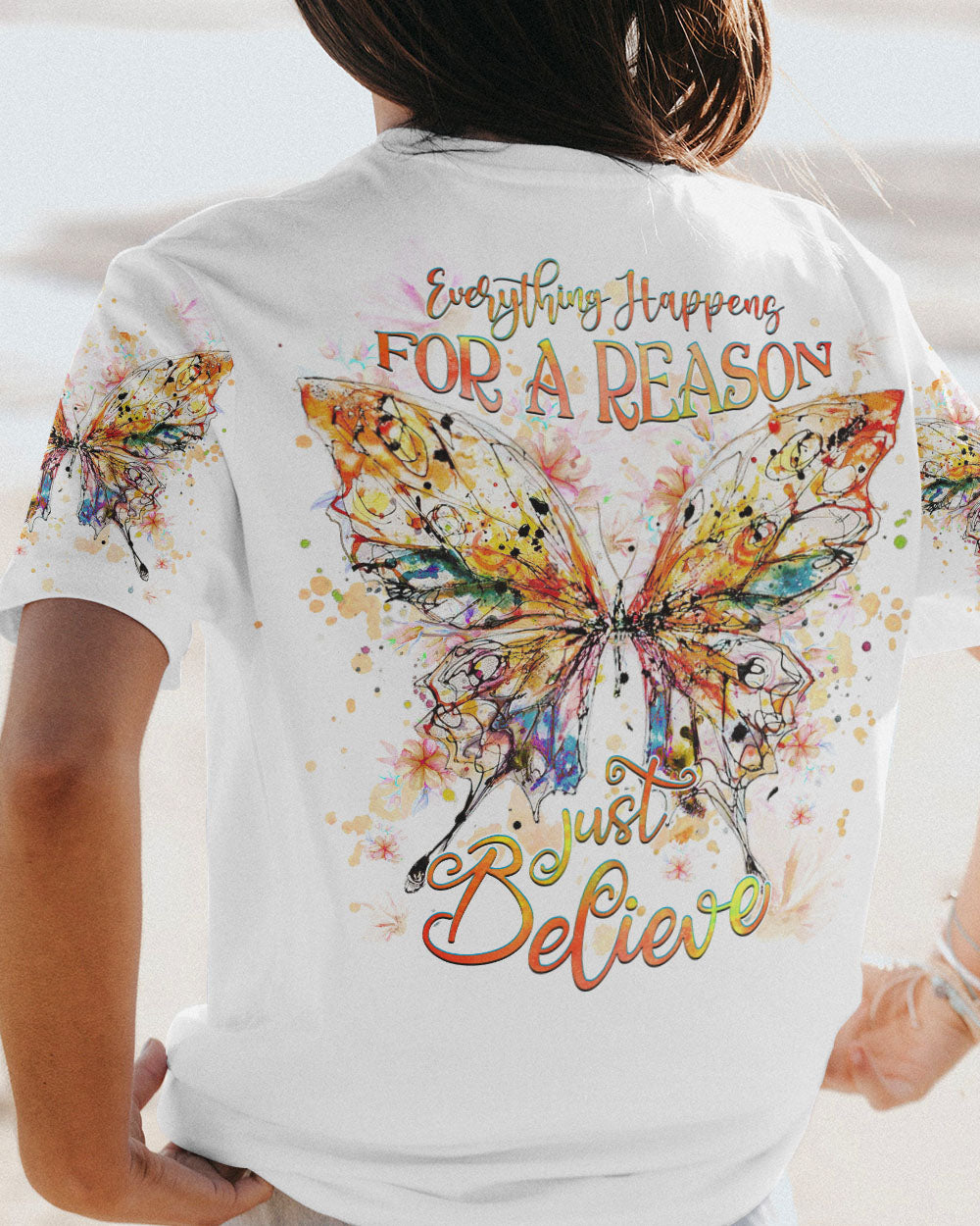 JUST BELIEVE BUTTERFLY ALL OVER PRINT - YHHG1907231