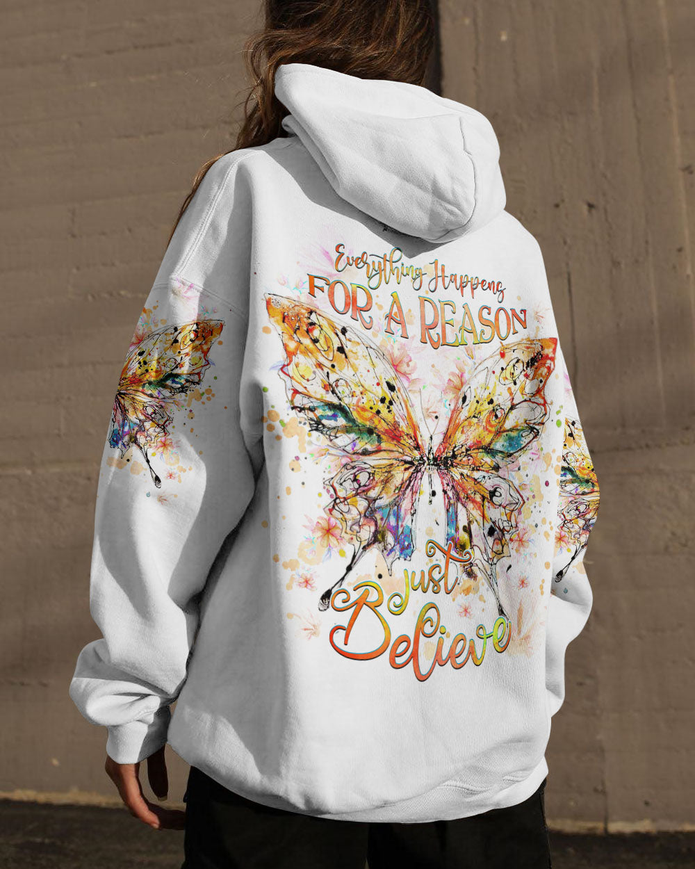 JUST BELIEVE BUTTERFLY ALL OVER PRINT - YHHG1907231