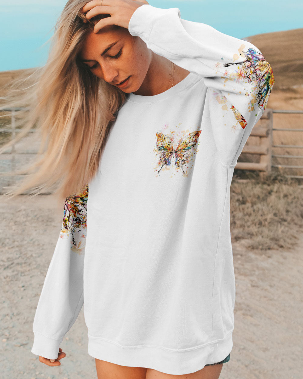 JUST BELIEVE BUTTERFLY ALL OVER PRINT - YHHG1907231