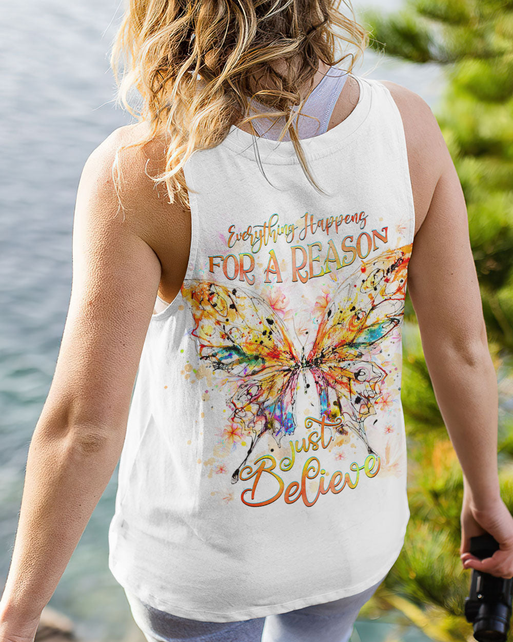 JUST BELIEVE BUTTERFLY ALL OVER PRINT - YHHG1907231