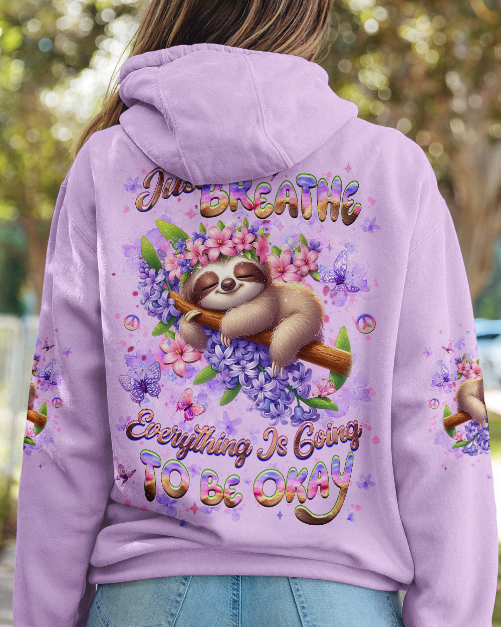 JUST BREATHE SLOTH ALL OVER PRINT - YHHG1908252