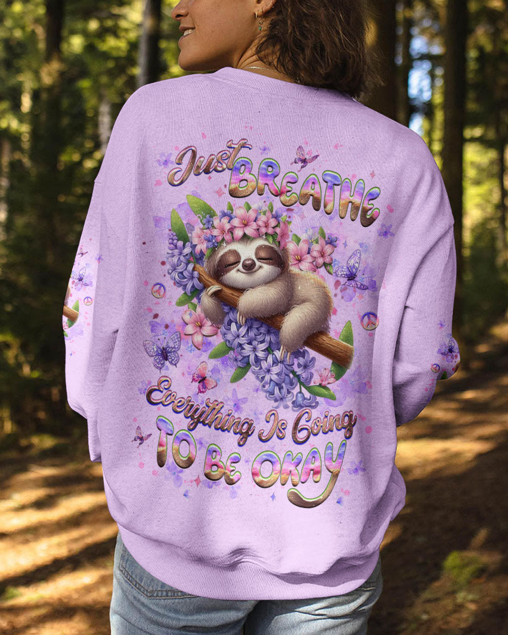 JUST BREATHE SLOTH ALL OVER PRINT - YHHG1908252
