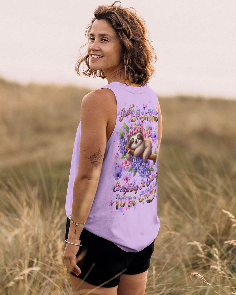 JUST BREATHE SLOTH ALL OVER PRINT - YHHG1908252