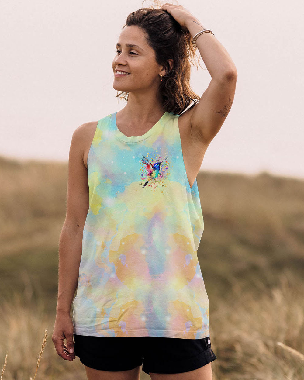 JUST BREATHE HUMMINGBIRD ALL OVER PRINT - YHHG1909241