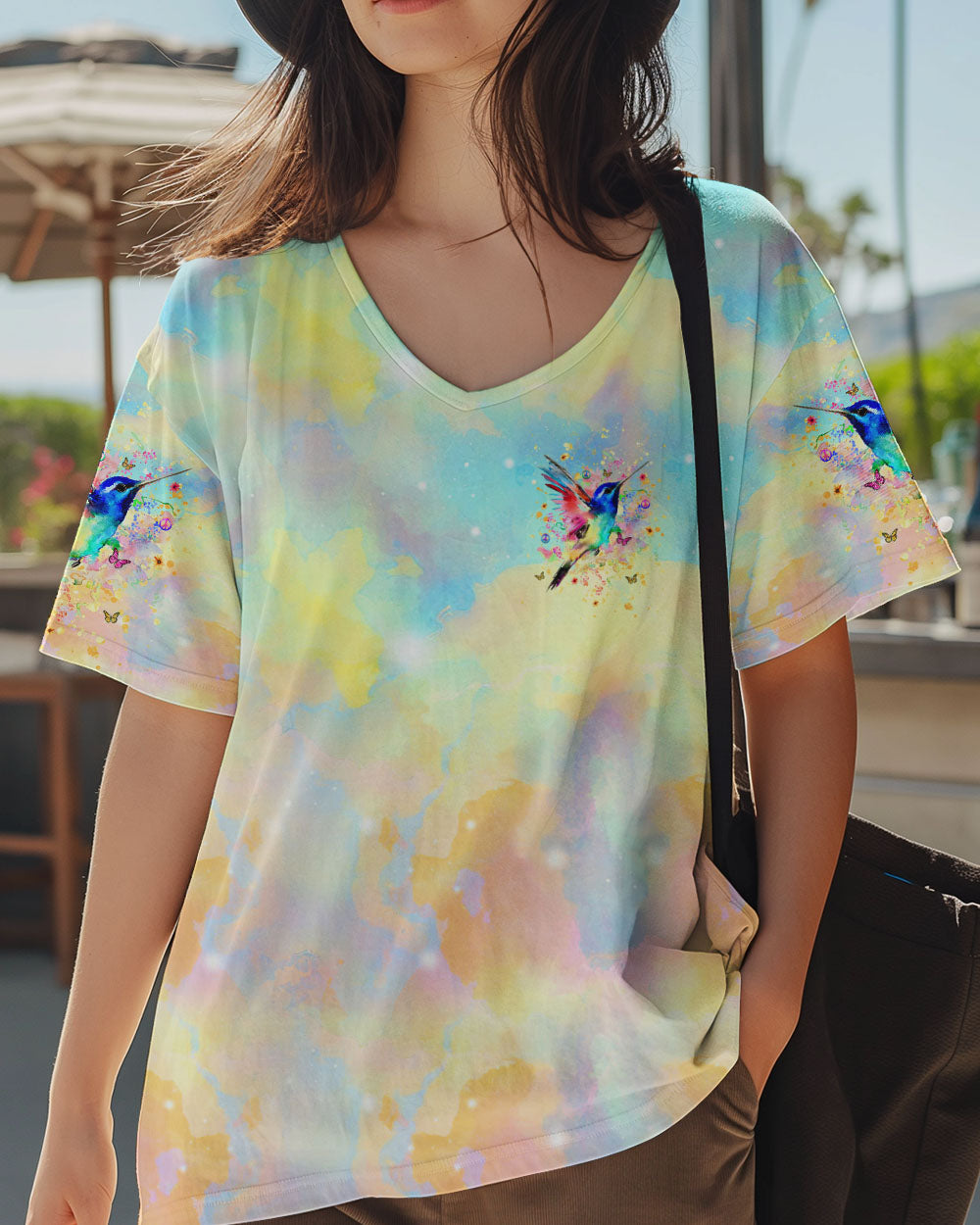 JUST BREATHE HUMMINGBIRD ALL OVER PRINT - YHHG1909241