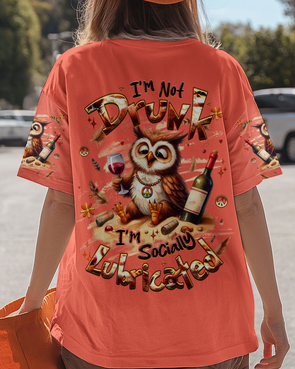I'M SOCIALLY LUBRICATED OWL ALL OVER PRINT - YHHG1909252