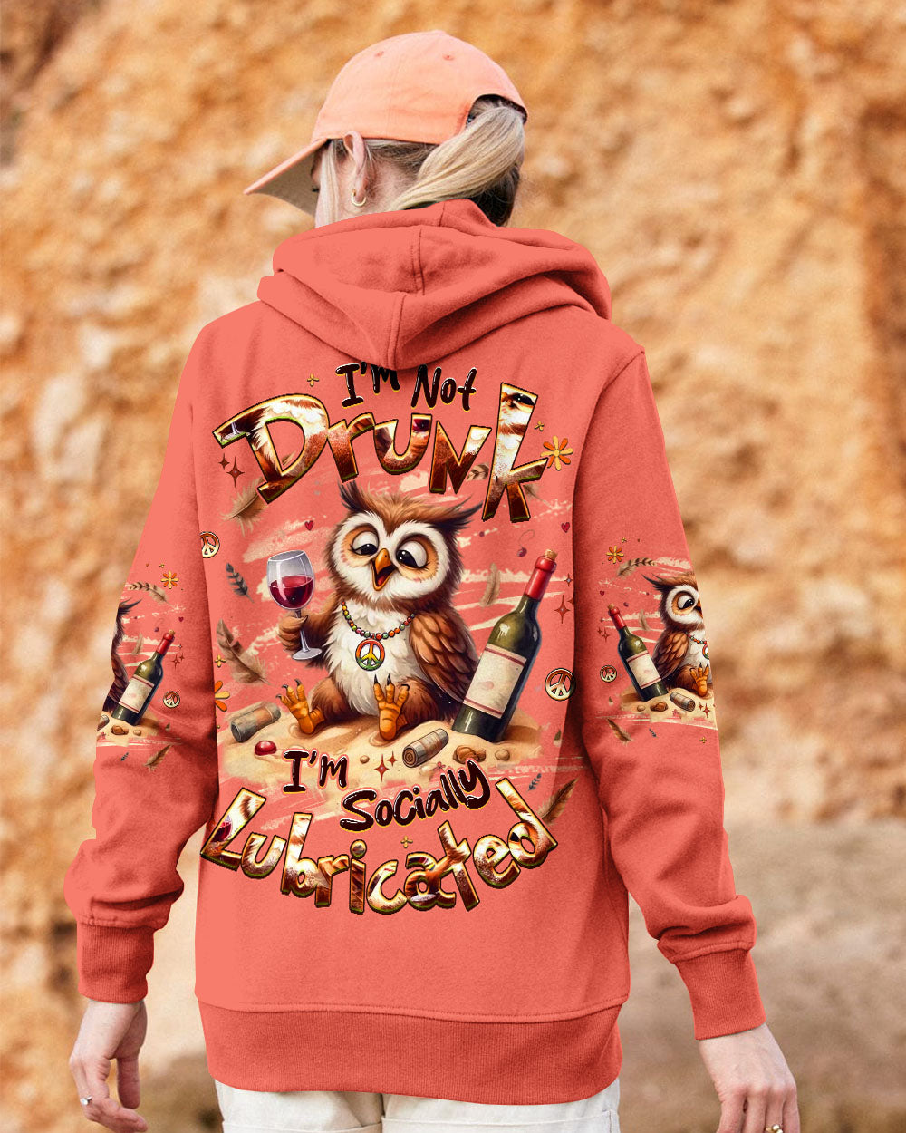 I'M SOCIALLY LUBRICATED OWL ALL OVER PRINT - YHHG1909252