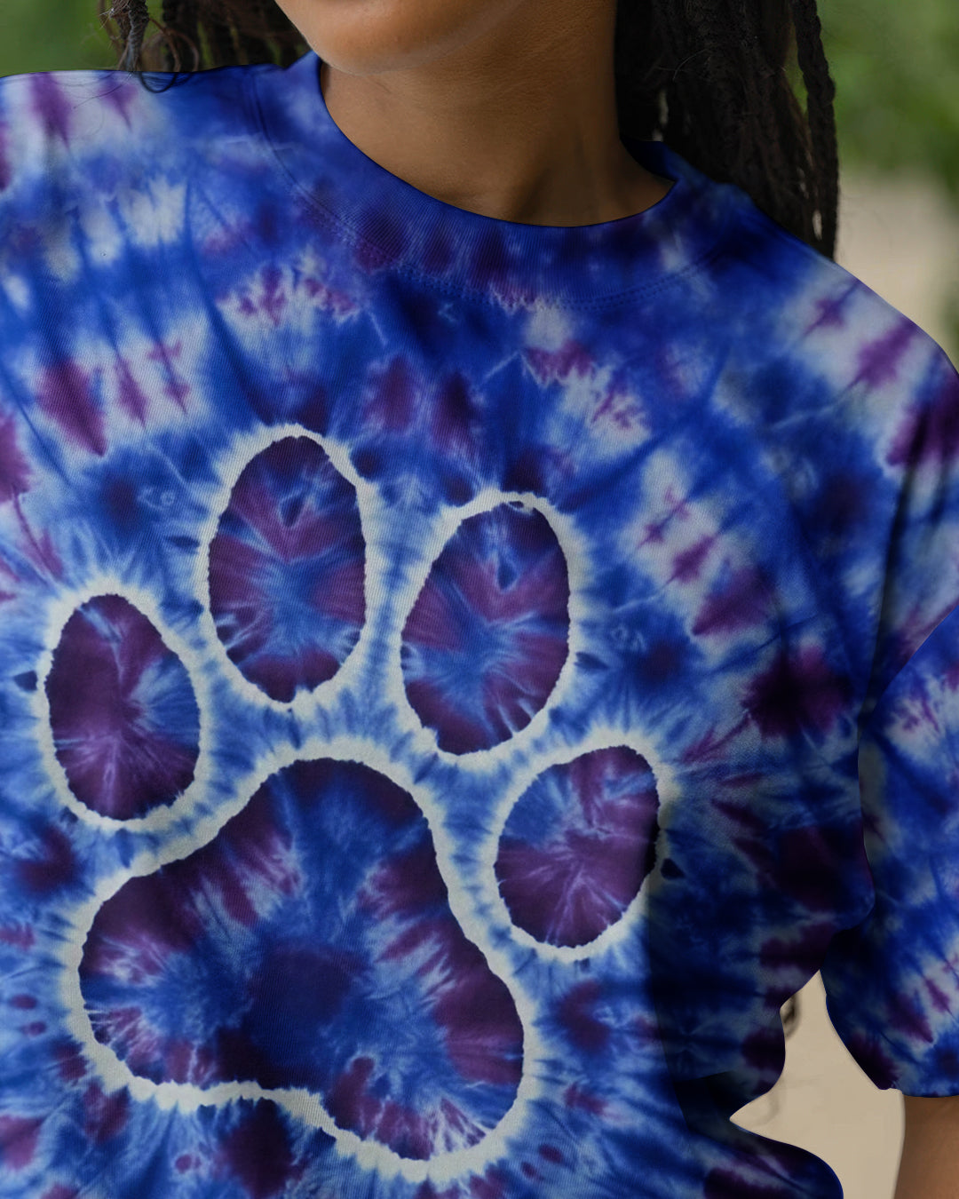 PURPLE BLUE SWIRL PAW  ALL OVER PRINT - YHHG1912252